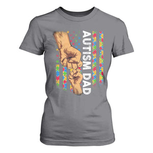 Autism Dad Awareness American Flag Fist Bump T Shirt For Women TS11 Charcoal Print Your Wear