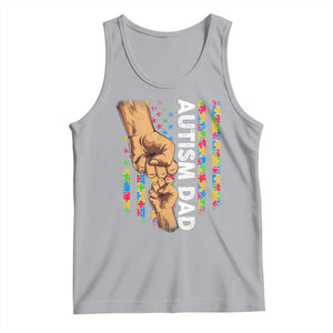 Autism Dad Awareness American Flag Fist Bump Tank Top TS11 Athletic Heather Print Your Wear