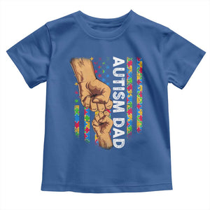 Autism Dad Awareness American Flag Fist Bump Toddler T Shirt TS11 Royal Blue Print Your Wear