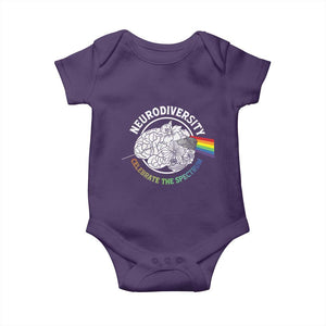 Neurodiversity Celebrate The Spectrum Baby Onesie Brain Autism Awareness ASD ADHD TS11 Purple Print Your Wear