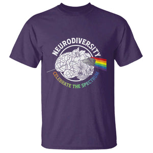 Neurodiversity Celebrate The Spectrum T Shirt Brain Autism Awareness ASD ADHD TS11 Purple Print Your Wear