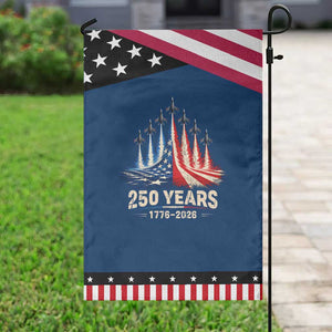 250 Years American 1776 2026 Garden Flag USA 250th Anniversary 4th of July US Flag Jets TS11 Classic Blue Black Print Your Wear