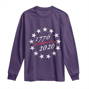 250 Years America Anniversary Long Sleeve Shirt 13 Stars 1776 2026 250th Independence Day TS11 Purple Print Your Wear