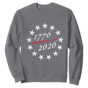250 Years America Anniversary Sweatshirt 13 Stars 1776 2026 250th Independence Day TS11 Charcoal Print Your Wear