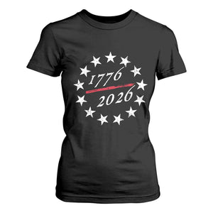 250 Years America Anniversary T Shirt For Women 13 Stars 1776 2026 250th Independence Day TS11 Black Print Your Wear