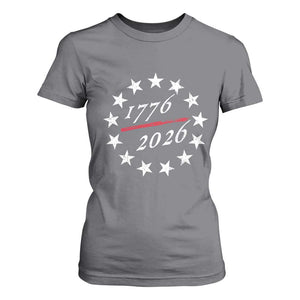 250 Years America Anniversary T Shirt For Women 13 Stars 1776 2026 250th Independence Day TS11 Charcoal Print Your Wear