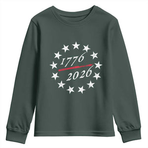 250 Years America Anniversary Youth Sweatshirt 13 Stars 1776 2026 250th Independence Day TS11 Dark Forest Green Print Your Wear