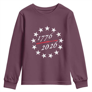 250 Years America Anniversary Youth Sweatshirt 13 Stars 1776 2026 250th Independence Day TS11 Maroon Print Your Wear