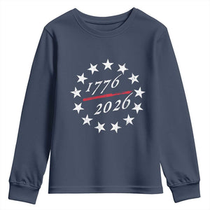 250 Years America Anniversary Youth Sweatshirt 13 Stars 1776 2026 250th Independence Day TS11 Navy Print Your Wear