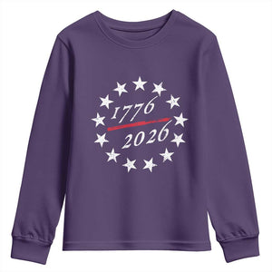 250 Years America Anniversary Youth Sweatshirt 13 Stars 1776 2026 250th Independence Day TS11 Purple Print Your Wear