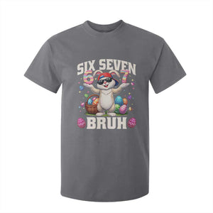 Funny Easter Day Six Seven Bruh T Shirt For Kid 67 Bunny Easter Eggs TS11 Charcoal Print Your Wear