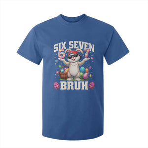 Funny Easter Day Six Seven Bruh T Shirt For Kid 67 Bunny Easter Eggs TS11 Royal Blue Print Your Wear