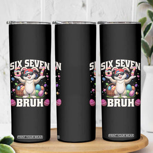 Funny Easter Day Six Seven Bruh Skinny Tumbler 67 Bunny Easter Eggs TS11 Print Your Wear
