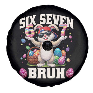 Funny Easter Day Six Seven Bruh Spare Tire Cover 67 Bunny Easter Eggs TS11 Print Your Wear