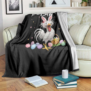 Funny Easter Day F Caw F Chicken Bunny Rooster Meme Throw Blanket TS11 Print Your Wear