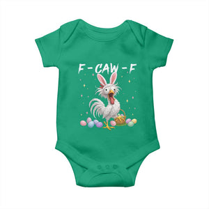 Funny Easter Day F Caw F Chicken Bunny Rooster Meme Baby Onesie TS11 Irish Green Print Your Wear
