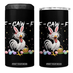 Funny Easter Day F Caw F Chicken Bunny Rooster Meme 4 in 1 Can Cooler Tumbler TS11 One Size: 16 oz Black Print Your Wear