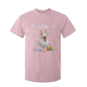 Funny Easter Day F Caw F Chicken Bunny Rooster Meme T Shirt For Kid TS11 Light Pink Print Your Wear