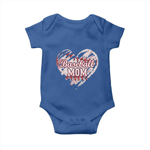 Baseball Mom Baby Onesie Baseball Mama Life Game Day Vintage Heart TS11 Royal Blue Print Your Wear