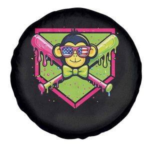 Party Monkey Baseball Drip Funny Animals Lover Spare Tire Cover TS11 Print Your Wear