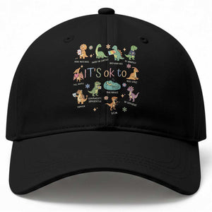 Dinosaur Autism Awareness Baseball Cap It Is Okay to Be Different Dino Lover TS11 Print Your Wear