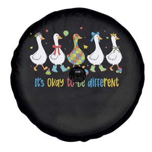 Funny Autistic Goose Spare Tire Cover It Is Okay To Be Different Autism Awareness TS11 Print Your Wear