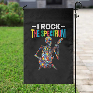 Autism Skeleton Rocker Garden Flag I Rock The Spectrum Autism Awareness TS11 Print Your Wear