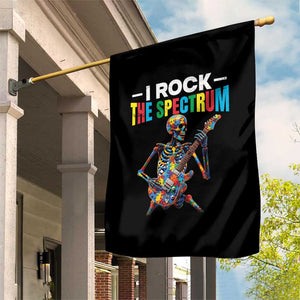 Autism Skeleton Rocker Garden Flag I Rock The Spectrum Autism Awareness TS11 Print Your Wear