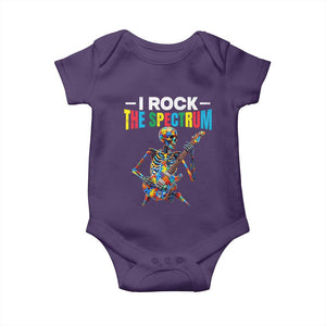 Autism Skeleton Rocker Baby Onesie I Rock The Spectrum Autism Awareness TS11 Purple Print Your Wear
