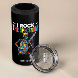 Autism Skeleton Rocker 4 in 1 Can Cooler Tumbler I Rock The Spectrum Autism Awareness TS11 Print Your Wear