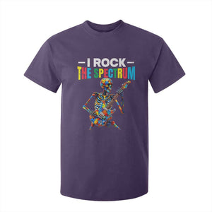 Autism Skeleton Rocker T Shirt For Kid I Rock The Spectrum Autism Awareness TS11 Purple Print Your Wear