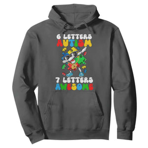 Funny 67 Autism Awareness Hoodie 6 Letters Autism 7 Letters Awesome Dabbing Puzzle TS11 Dark Heather Print Your Wear