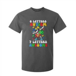 Funny 67 Autism Awareness T Shirt For Kid 6 Letters Autism 7 Letters Awesome Dabbing Puzzle TS11 Dark Heather Print Your Wear