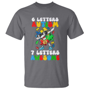 Funny 67 Autism Awareness T Shirt 6 Letters Autism 7 Letters Awesome Dabbing Puzzle TS11 Charcoal Print Your Wear