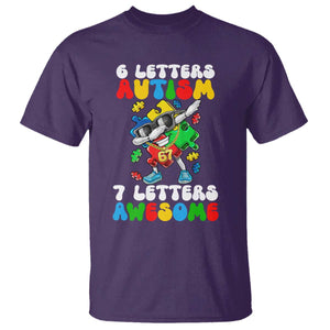Funny 67 Autism Awareness T Shirt 6 Letters Autism 7 Letters Awesome Dabbing Puzzle TS11 Purple Print Your Wear