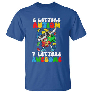 Funny 67 Autism Awareness T Shirt 6 Letters Autism 7 Letters Awesome Dabbing Puzzle TS11 Royal Blue Print Your Wear