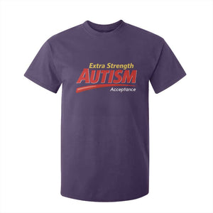 Funny Extra Strength Autism Acceptance Inappropriate Autism Meme T Shirt For Kid TS11 Purple Print Your Wear