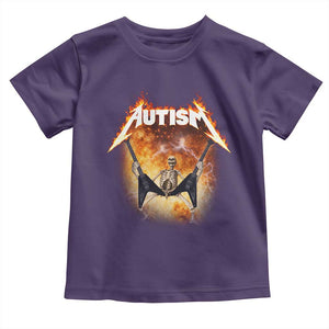 Autism Skeleton Rocker Toddler T Shirt Hardcore Rock Style Artwork TS11 Purple Print Your Wear