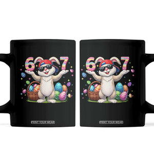 Funny Easter Day Six Seven 67 Bunny Boys Kids Coffee Mug TS11 Black Print Your Wear