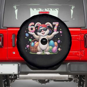 Funny Easter Day Six Seven 67 Bunny Boys Kids Spare Tire Cover TS11 Black Print Your Wear