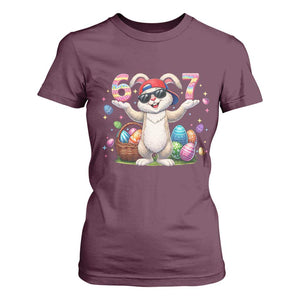 Funny Easter Day Six Seven 67 Bunny Boys Kids T Shirt For Women TS11 Maroon Print Your Wear
