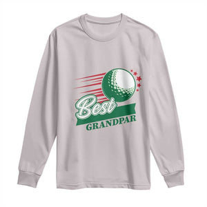 Golfing Dad Long Sleeve Shirt Best Grandpar Golf Ball Father's Day TS11 Ice Gray Print Your Wear