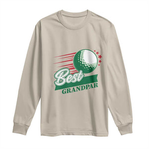 Golfing Dad Long Sleeve Shirt Best Grandpar Golf Ball Father's Day TS11 Sand Print Your Wear