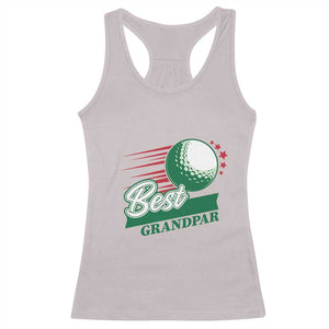 Golfing Dad Racerback Tank Top Best Grandpar Golf Ball Father's Day TS11 Ice Gray Print Your Wear