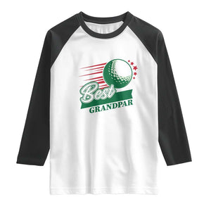Golfing Dad Raglan Shirt Best Grandpar Golf Ball Father's Day TS11 White Black Print Your Wear