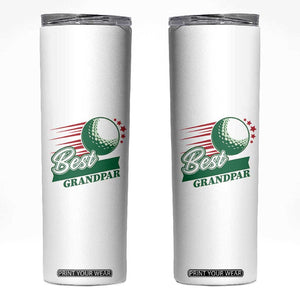 Golfing Dad Skinny Tumbler Best Grandpar Golf Ball Father's Day TS11 White Print Your Wear