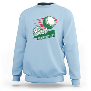 Golfing Dad Sweatshirt Best Grandpar Golf Ball Father's Day TS11 Light Blue Print Your Wear