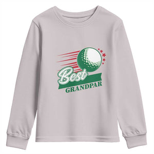 Golfing Dad Youth Sweatshirt Best Grandpar Golf Ball Father's Day TS11 Ice Gray Print Your Wear