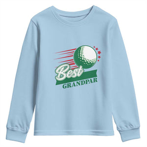 Golfing Dad Youth Sweatshirt Best Grandpar Golf Ball Father's Day TS11 Light Blue Print Your Wear