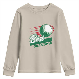 Golfing Dad Youth Sweatshirt Best Grandpar Golf Ball Father's Day TS11 Sand Print Your Wear